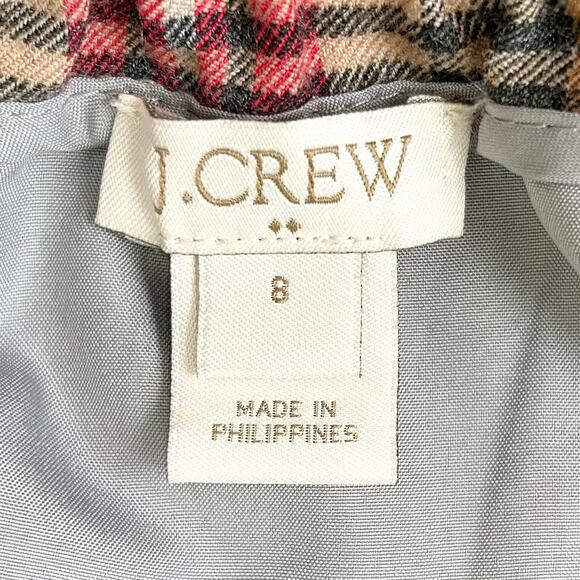 J. Crew Red Plaid Wool Blend Mini Skirt - Picture 5 of 6